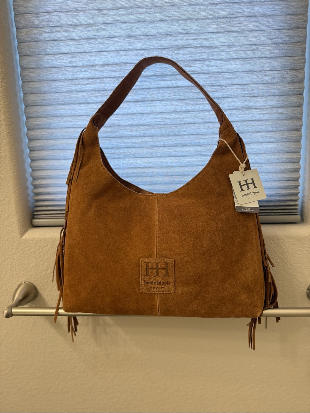 Haute Hippie COGNAC BROWN Suede Fringe Shoulder Bag  🤎NWT🤎 - Picture 3 of 14